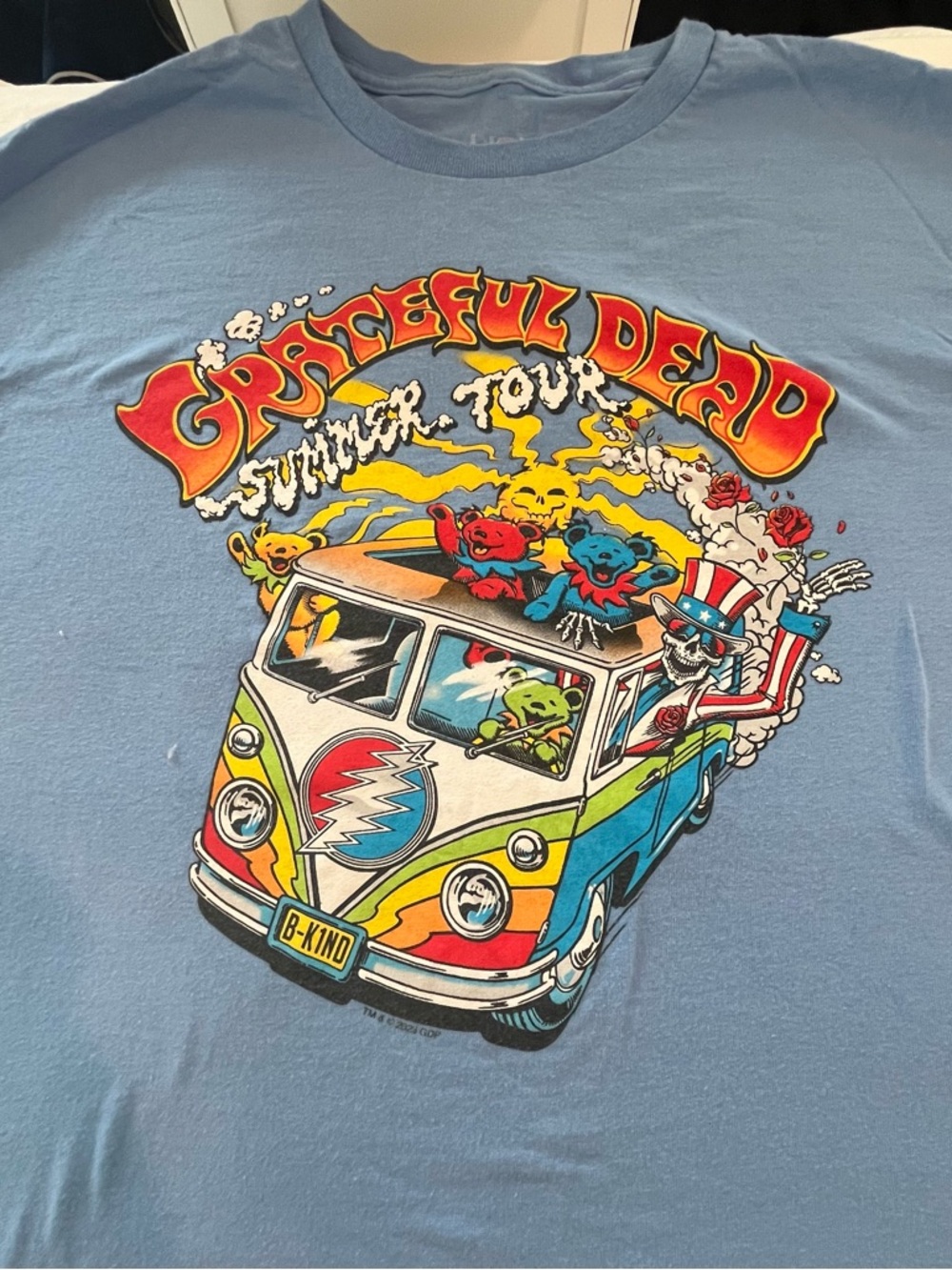 Liquid Blue Light Blue Grateful Dead Tee